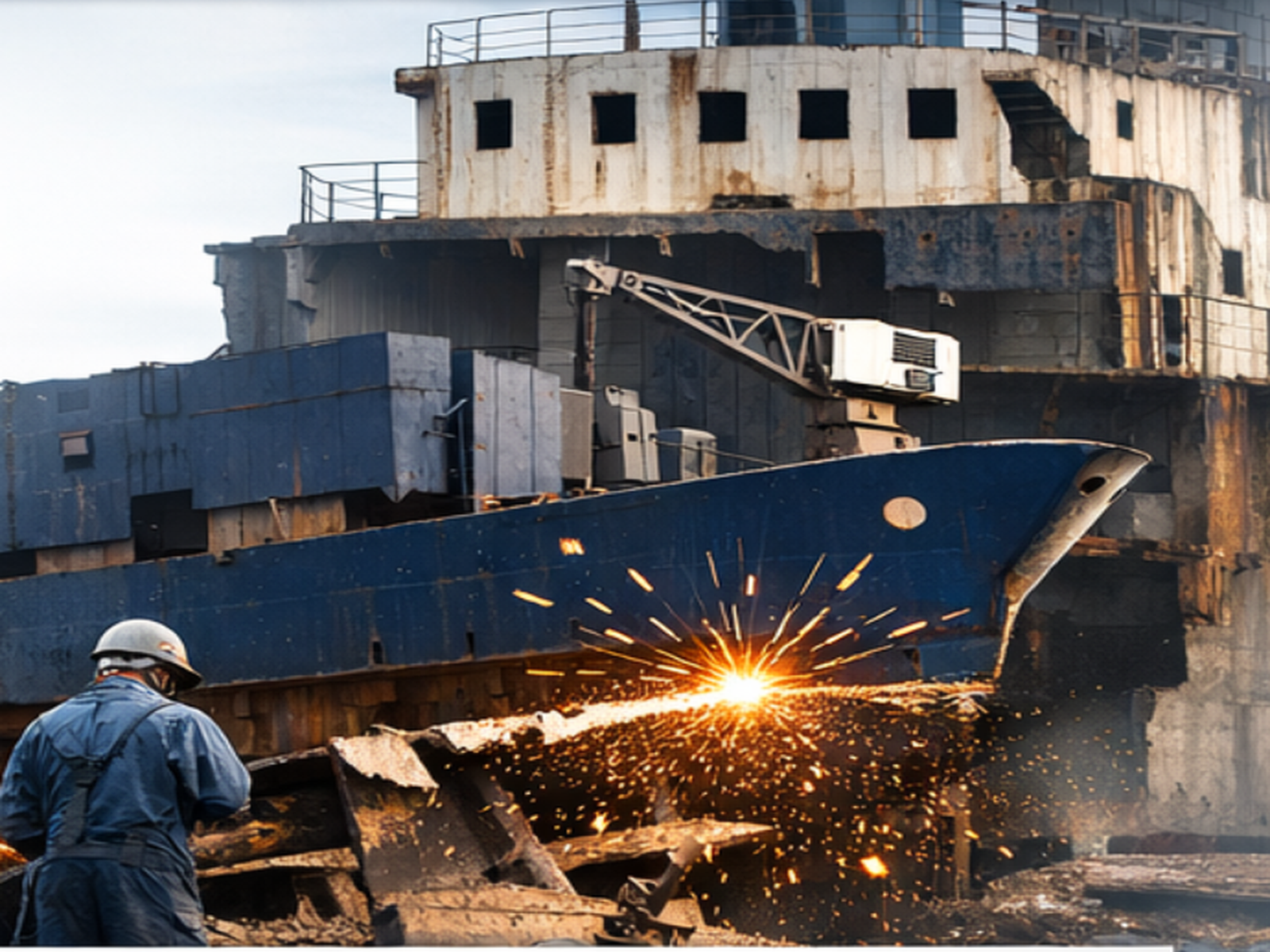 Ship dismantling and heavy steel cutting